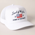 Land of the Free Embroidered Trucker Hat